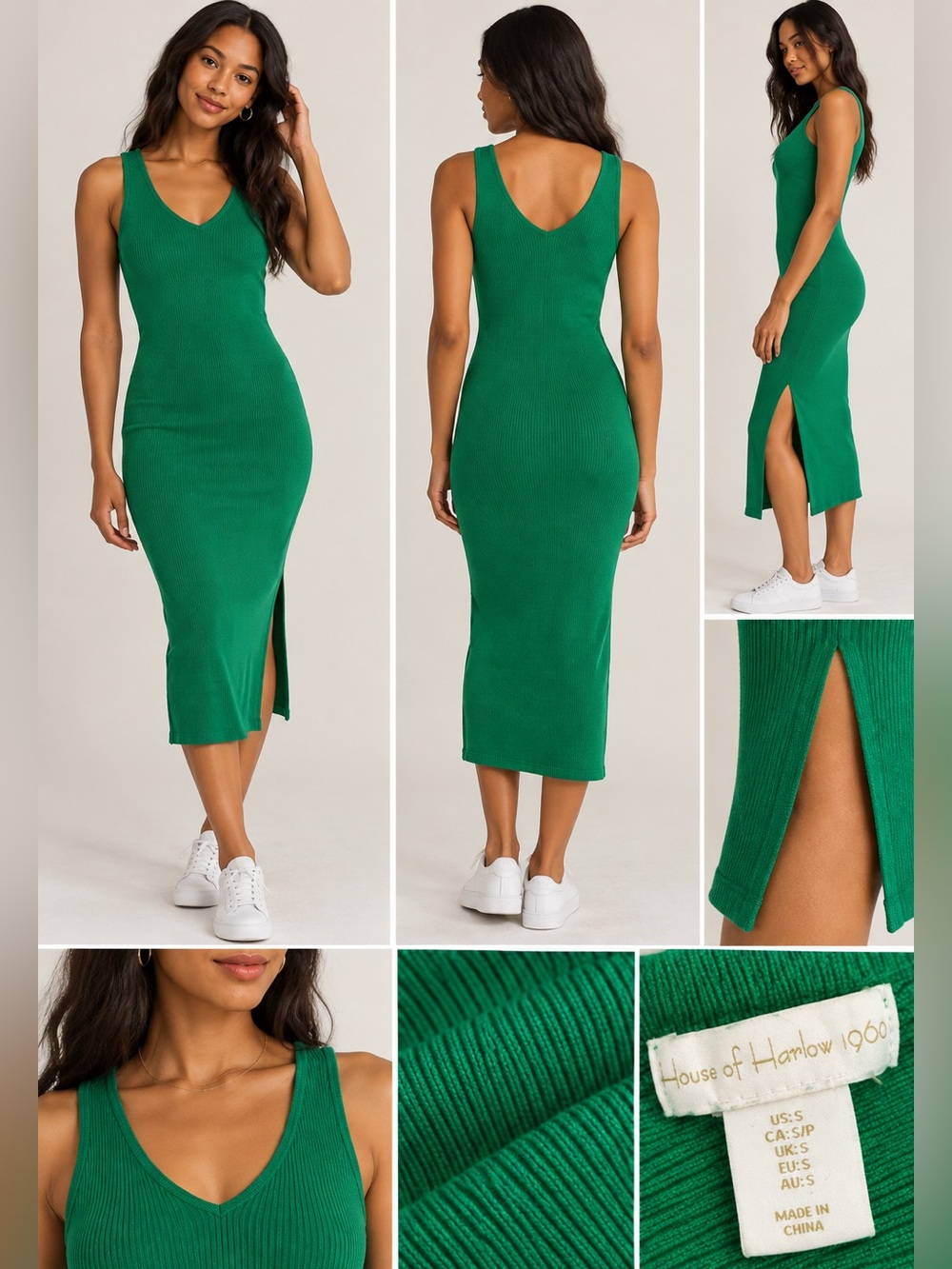 House of Harlow 1960 Emerald Green Midi Dress